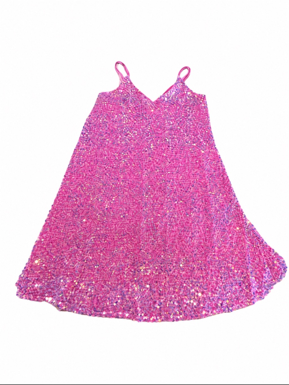 Pink Sequin Slip Dress - Picture 2 of 6